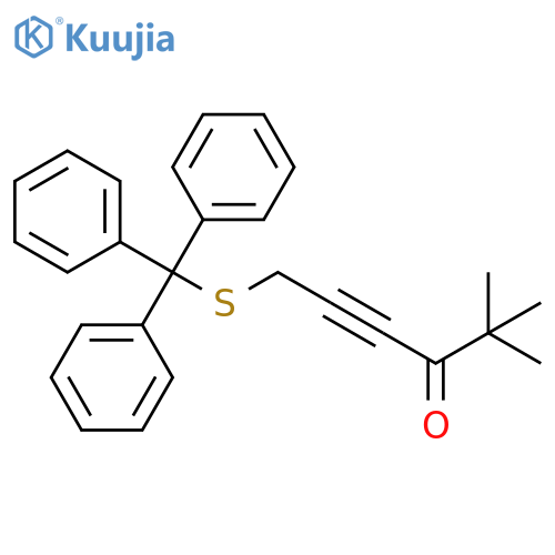 4-Hexyn-3-one, 2,2-dimethyl-6-[(triphenylmethyl)thio]- structure