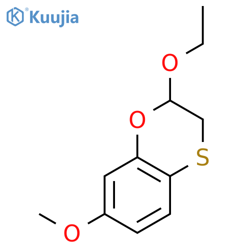 1,4-Benzoxathiin, 2-ethoxy-2,3-dihydro-7-methoxy- structure