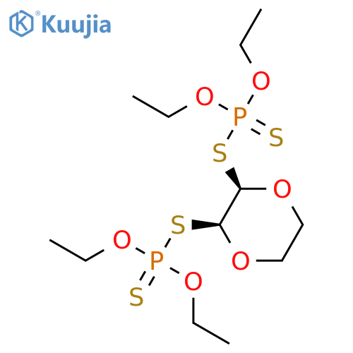 Phosphorodithioic acid,S,S'-1,4-dioxane-2,3-diyl O,O,O',O'-tetraethyl ester, cis- (9CI) structure