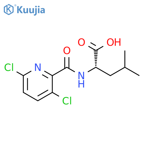 (2S)-2-(3,6-dichloropyridin-2-yl)formamido-4-methylpentanoic acid structure