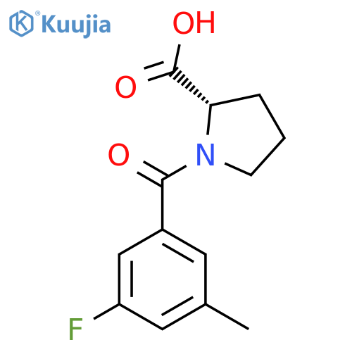 (2S)-1-(3-Fluoro-5-methylbenzoyl)pyrrolidine-2-carboxylic acid structure