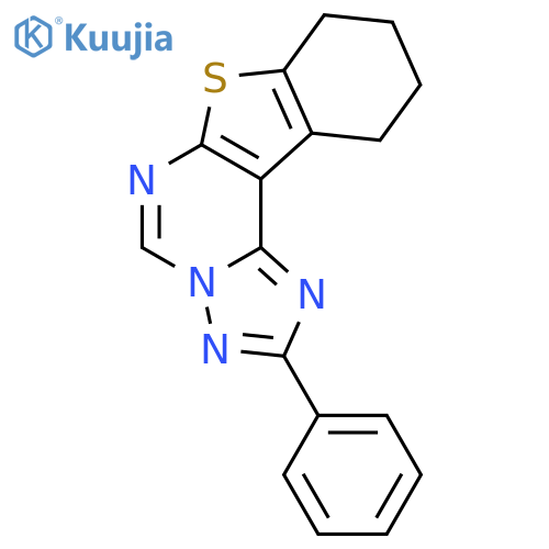 2-Phenyl-7,8,9,10-tetrahydro-6-thia-1,3,3a,5-tetraaza-cyclopenta[c]fluorene structure
