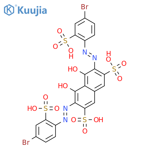 2,7-Naphthalenedisulfonicacid, 3,6-bis[2-(4-bromo-2-sulfophenyl)diazenyl]-4,5-dihydroxy- structure