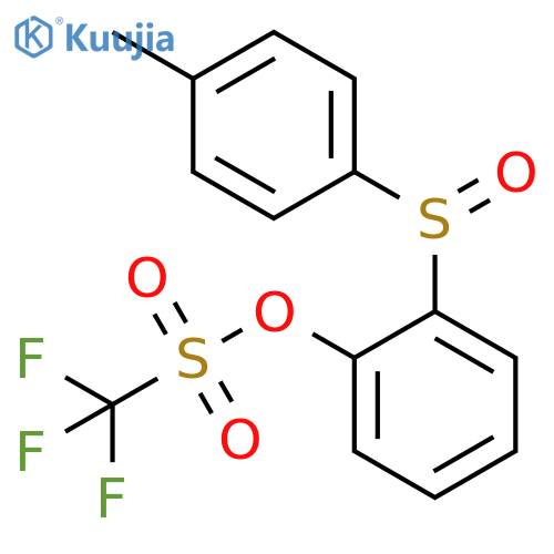 Methanesulfonic acid, 1,1,1-trifluoro-, 2-[(4-methylphenyl)sulfinyl]phenyl ester structure