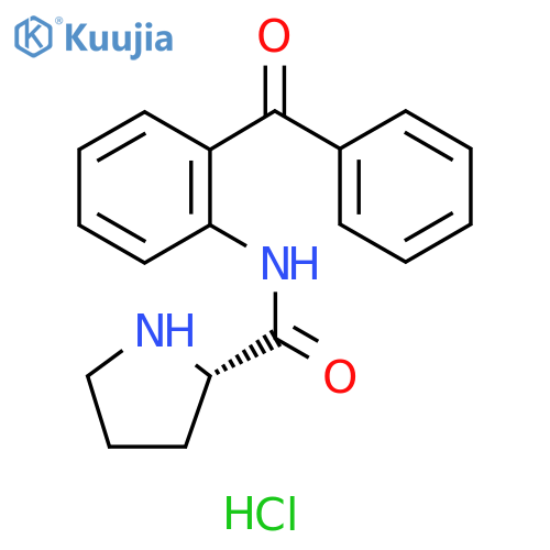 2-Pyrrolidinecarboxamide, N-(2-benzoylphenyl)-, hydrochloride (1:1), (2S)- structure