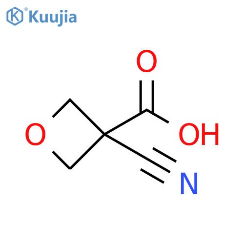 3-cyanooxetane-3-carboxylic acid structure