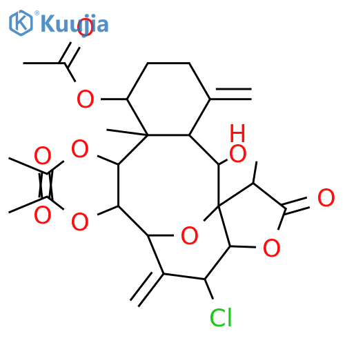 6-Chloro-4,8-epoxy-2,3,9,14-tetrahydroxy-5(16),11(20)-briaradien-18,7-olide; 2,3,14-Tri-Ac structure