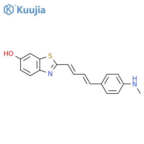 2-((1E,3E)-4-(4-(Methylamino)phenyl)buta-1,3-dienyl)benzo[d]thiazol-6-ol structure