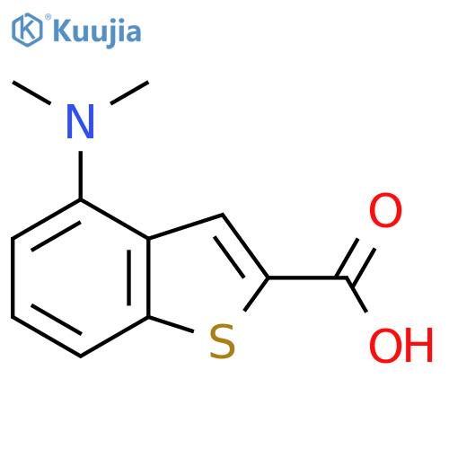 Benzo[b]thiophene-2-carboxylic acid, 4-(dimethylamino)- structure