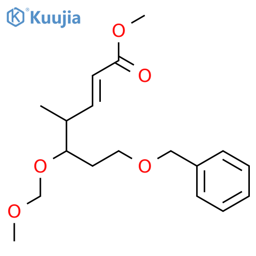 2-Heptenoic acid, 5-(methoxymethoxy)-4-methyl-7-(phenylmethoxy)-, methyl ester, (2E,4S,5S)- structure