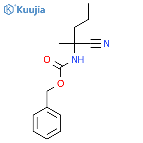 Rac-benzyl (2-cyanpentan-2-yl)carbamate structure