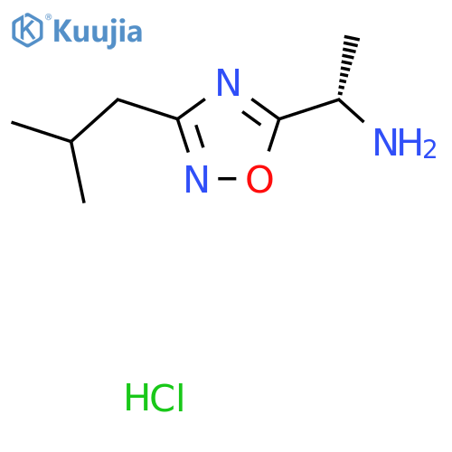 [(1S)-1-(3-isobutyl-1,2,4-oxadiazol-5-yl)ethyl]amine hydrochloride structure