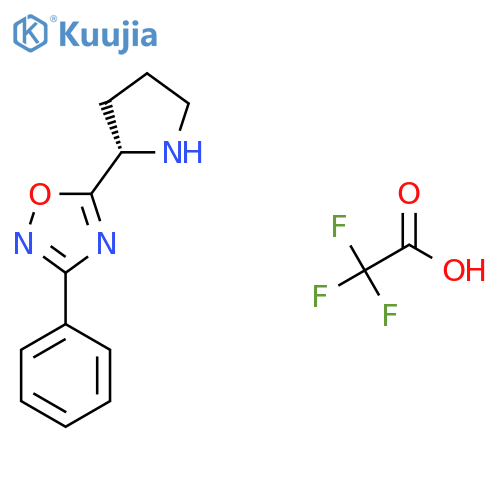 3-Phenyl-5-[(2S)-2-pyrrolidinyl]-1,2,4-oxadiazole trifluoroacetate structure