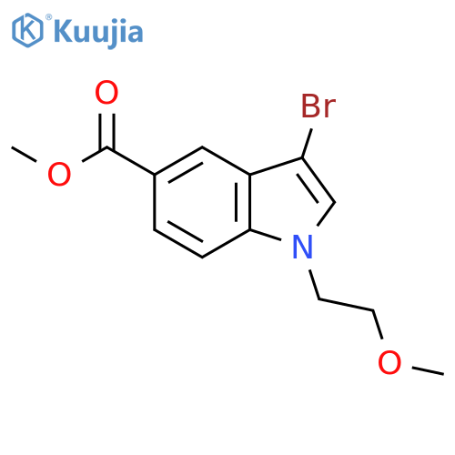 1H-Indole-5-carboxylic acid, 3-bromo-1-(2-methoxyethyl)-, methyl ester structure