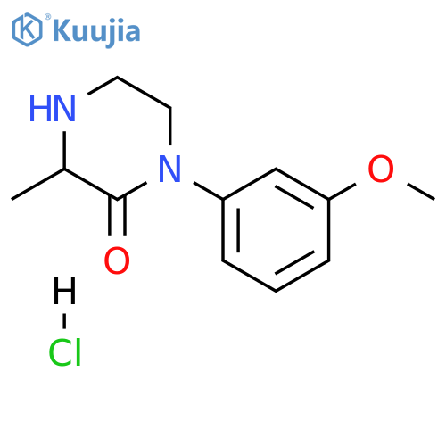 1-(3-methoxyphenyl)-3-methyl-2-piperazinone hydrochloride structure