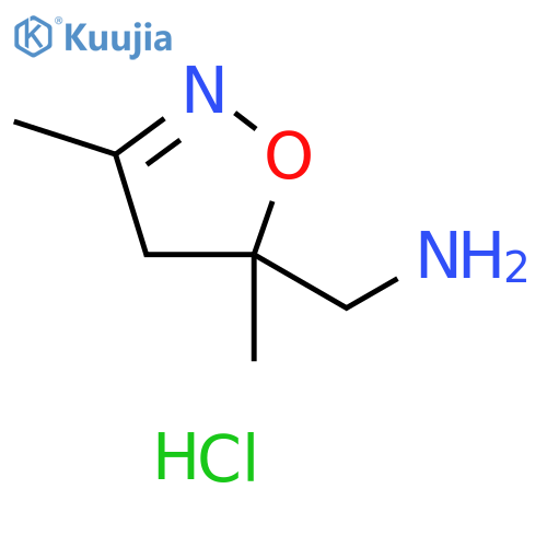 [(3,5-dimethyl-4,5-dihydro-5-isoxazolyl)methyl]amine hydrochloride structure
