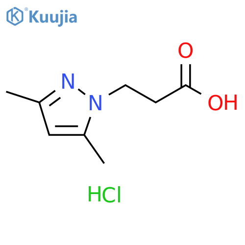 3-(3,5-dimethyl-1H-pyrazol-1-yl)propanoic acid hydrochloride structure