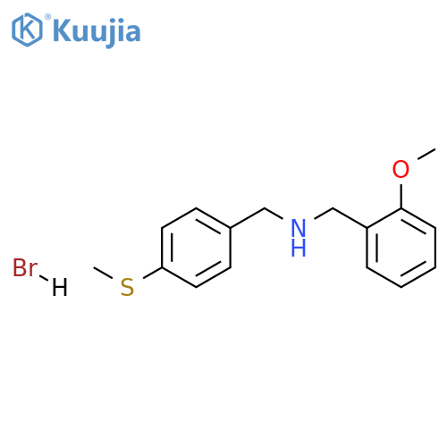 (2-methoxybenzyl)[4-(methylthio)benzyl]amine hydrobromide structure