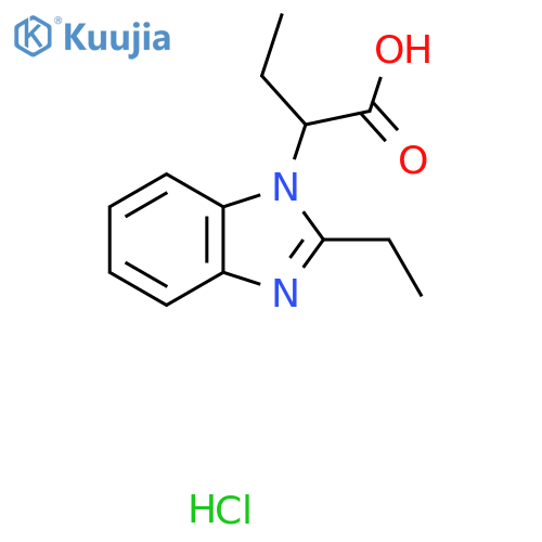2-(2-Ethyl-1H-benzimidazol-1-yl)butanoic acid hydrochloride structure