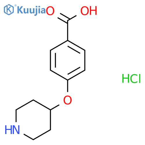 4-(piperidin-4-yloxy)benzoic acid hydrochloride structure