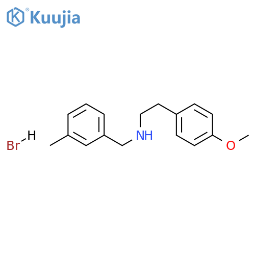 [2-(4-methoxyphenyl)ethyl](3-methylbenzyl)amine hydrobromide structure