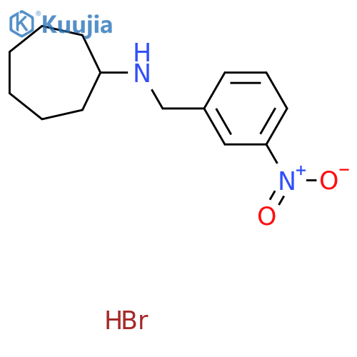 N-(3-nitrobenzyl)cycloheptanamine hydrobromide structure