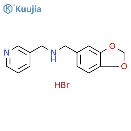 (1,3-benzodioxol-5-ylmethyl)(3-pyridinylmethyl)amine hydrobromide structure