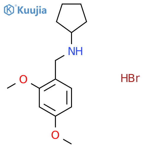 N-[(2,4-Dimethoxyphenyl)methyl]cyclopentanamine;hydrobromide structure