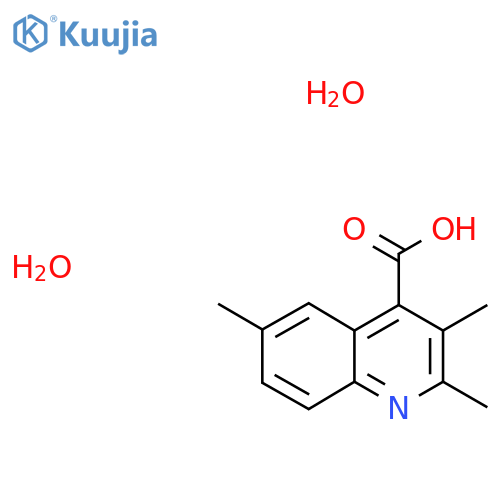 2,3,6-Trimethyl-4-quinolinecarboxylic acid dihydrate structure