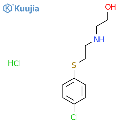 2-({2-[(4-Chlorophenyl)thio]ethyl}amino)ethanol hydrochloride structure