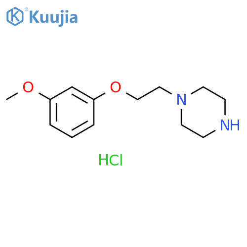1-[2-(3-methoxyphenoxy)ethyl]piperazine dihydrochloride structure
