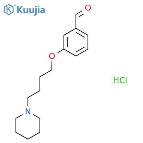 3-[4-(1-Piperidinyl)butoxy]benzaldehyde hydrochloride structure