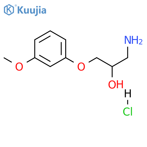 1-amino-3-(3-methoxyphenoxy)-2-propanol hydrochloride structure