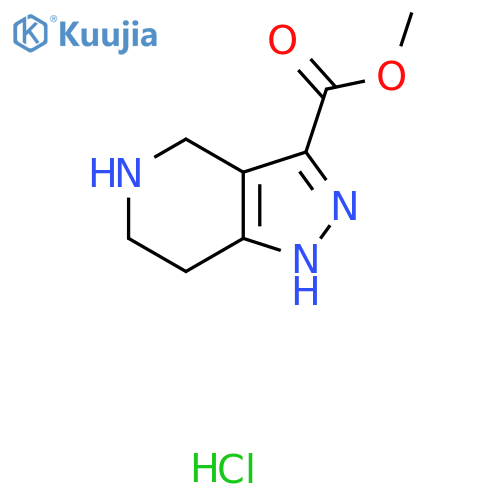 methyl 4,5,6,7-tetrahydro-1H-pyrazolo[4,3-c]pyridine-3-carboxylate;hydrochloride structure