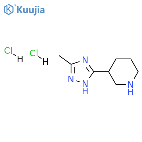 3-(3-methyl-1H-1,2,4-triazol-5-yl)piperidine dihydrochloride structure