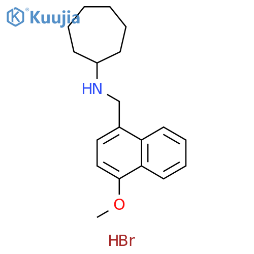 N-[(4-methoxy-1-naphthyl)methyl]cycloheptanamine hydrobromide structure