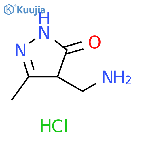 4-(aminomethyl)-5-methyl-2,4-dihydro-3H-pyrazol-3-one dihydrochloride structure