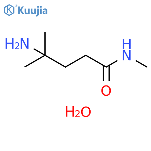 4-amino-N,4-dimethylpentanamide hydrate structure