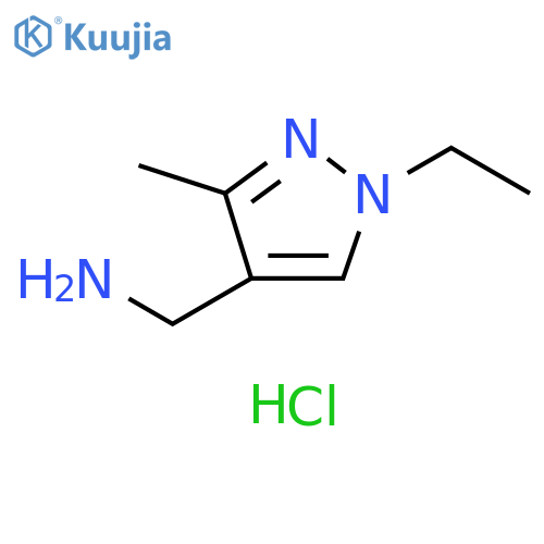 (1-ethyl-3-methyl-pyrazol-4-yl)methanamine;dihydrochloride structure