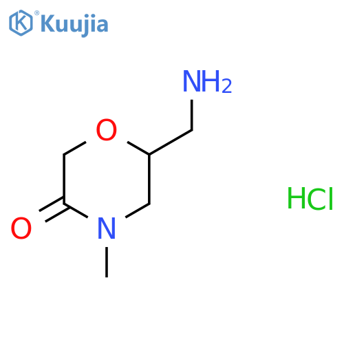 6-(Aminomethyl)-4-methyl-3-morpholinone hydrochloride structure