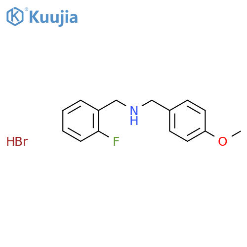 (2-Fluorobenzyl)(4-methoxybenzyl)amine hydrobromide structure