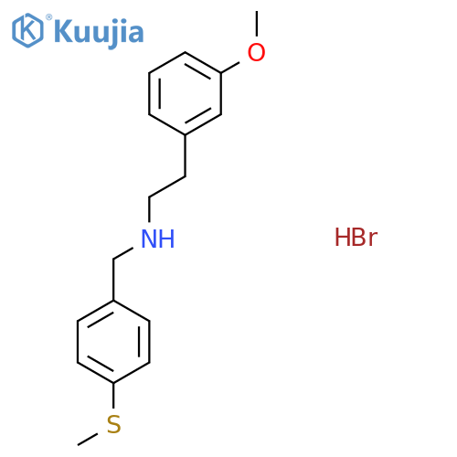 [2-(3-Methoxyphenyl)ethyl][4-(methylthio)benzyl]amine hydrobromide structure