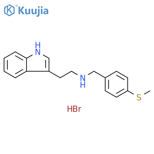 [2-(1H-indol-3-yl)ethyl][4-(methylthio)benzyl]amine hydrobromide structure