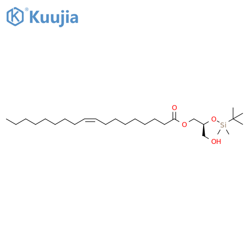 9-Octadecenoic acid (9Z)-, (2S)-2-[[(1,1-dimethylethyl)dimethylsilyl]oxy]-3-hydroxypropyl ester structure