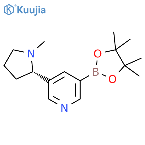 3-(2S)-1-Methyl-2-pyrrolidinyl-5-(4,4,5,5-tetramethyl-1,3,2-dioxaborolan-2-yl)pyridine structure