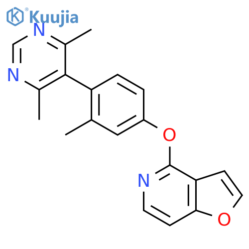 4-(4-(4,6-Dimethylpyrimidin-5-YL)-3-methylphenoxy)furo[3,2-C]pyridine structure