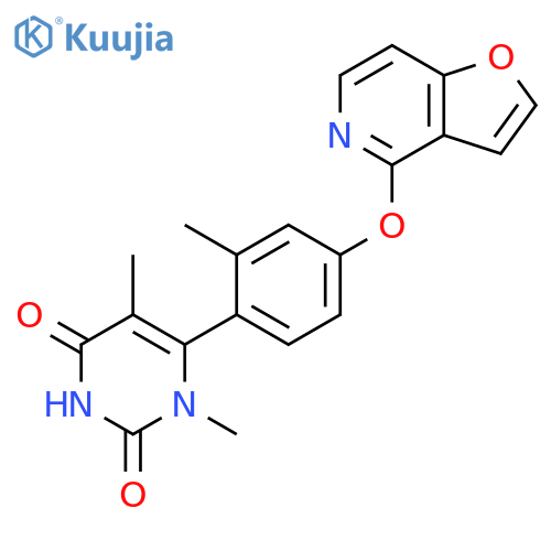 6-(4-{furo3,2-cpyridin-4-yloxy}-2-methylphenyl)-1,5-dimethyl-1,2,3,4-tetrahydropyrimidine-2,4-dione structure