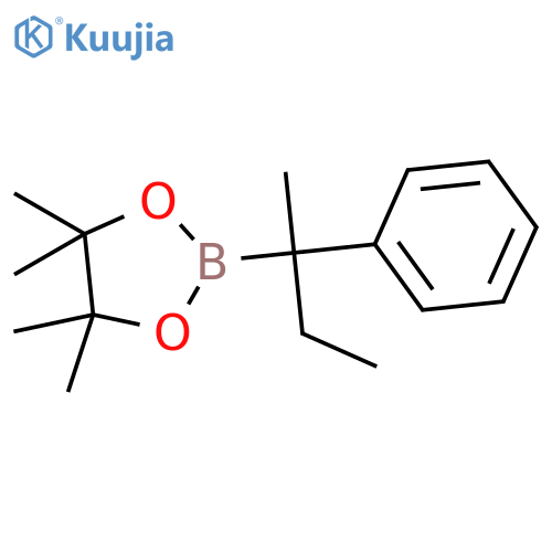 1,3,2-Dioxaborolane, 4,4,5,5-tetramethyl-2-(1-methyl-1-phenylpropyl)- structure
