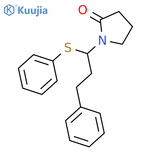 2-Pyrrolidinone, 1-[3-phenyl-1-(phenylthio)propyl]- structure
