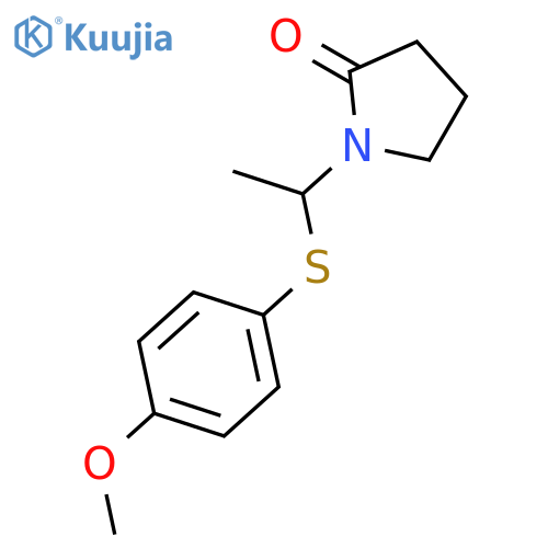 2-Pyrrolidinone, 1-[1-[(4-methoxyphenyl)thio]ethyl]- structure